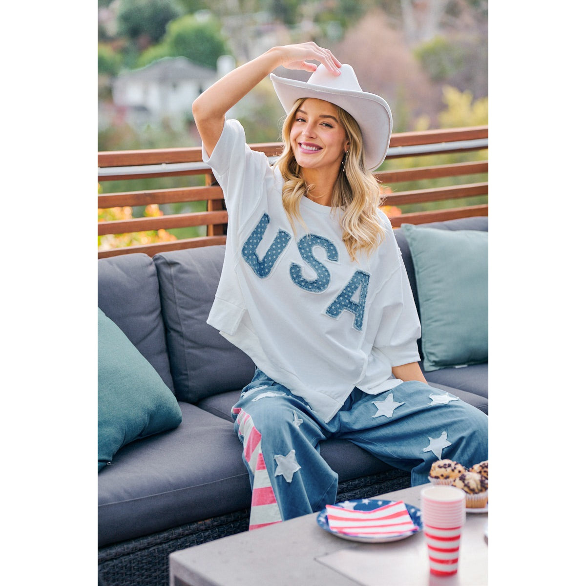 USA Patchwork Top