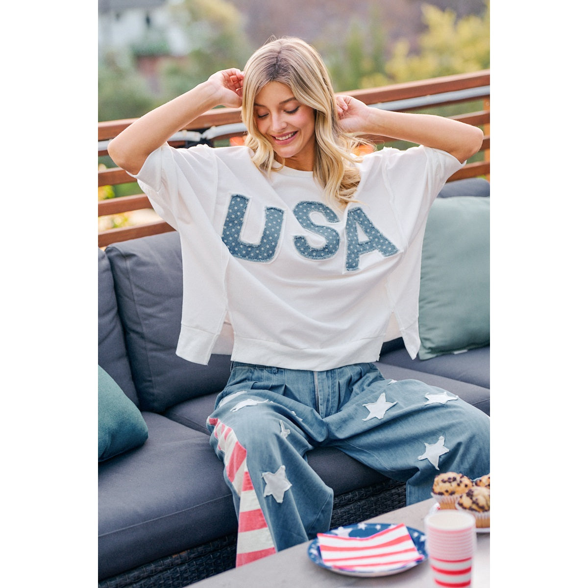 USA Patchwork Top