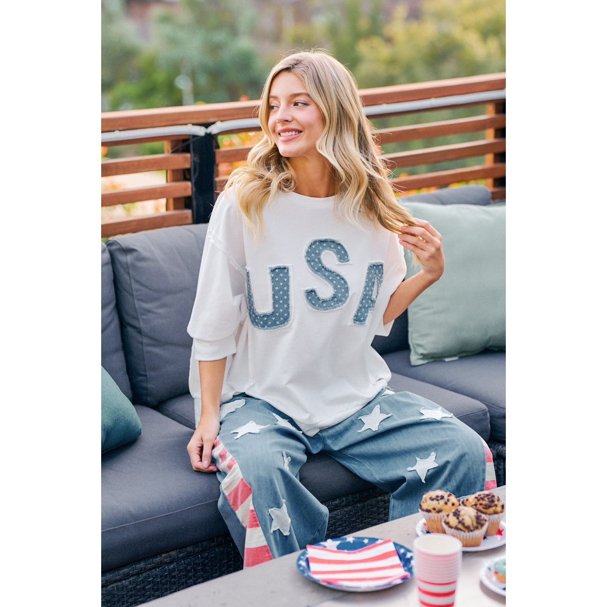 USA Patchwork Top